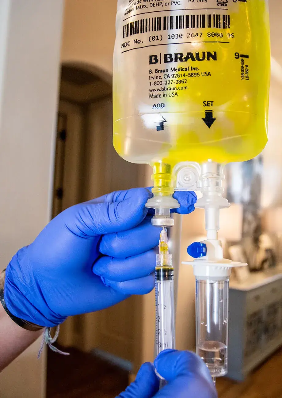 Preparing IV fluids