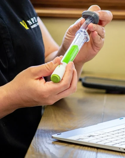 NP2GO nurse showing weight loss medication