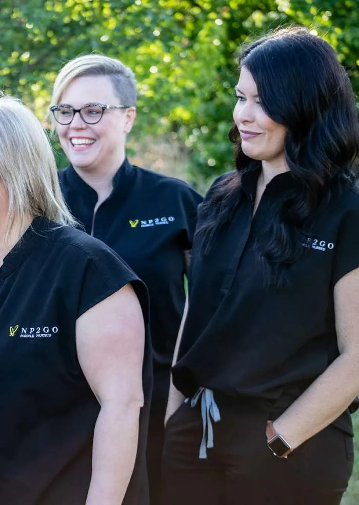 Nurses standing outside