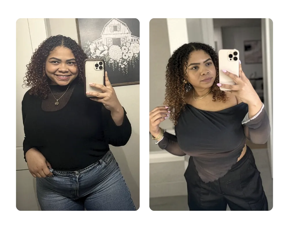 Daijah lost 57 lbs. - NP2GO before after slide 3 1
